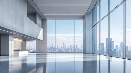 Fototapeta premium Innovative office design featuring glass steel elements picture