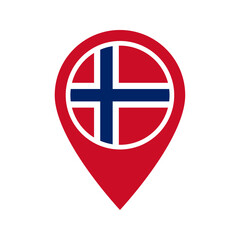 Norway flag location icon
