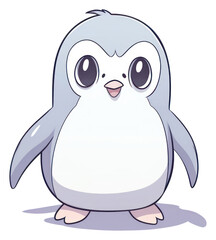 Naklejka premium Cute baby penguin cartoon animal bird.