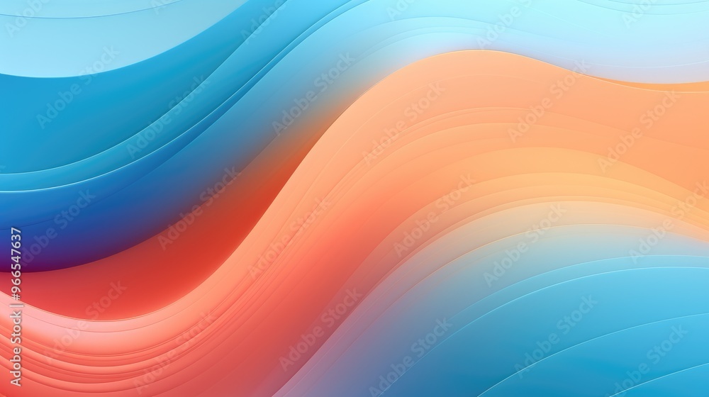 Poster a vibrant abstract background with a blend of blue and orange hues, creating a dynamic and modern de