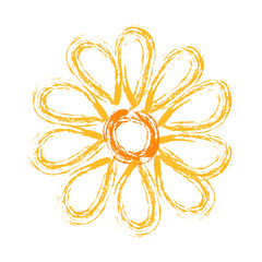 Flower Crayon Doodle for Kindergarten Art and Learning Activities