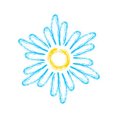 Flower Crayon Doodle for Kindergarten Art and Learning Activities