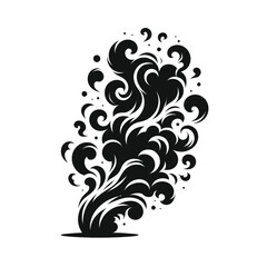 Silhouette of Rising Smoke