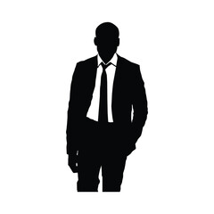 Silhouette of business man illustration design