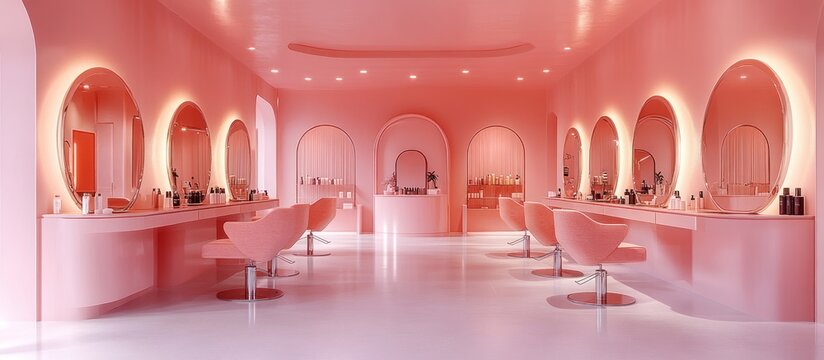 Pink Salon Interior Design