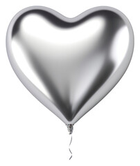 PNG Balloon silver helium shiny.