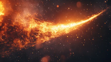 Cosmic Fire: A Nebula's Fiery Embrace