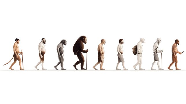 Illustrated Timeline of Human Evolution from Australopithecus to Homo Sapiens