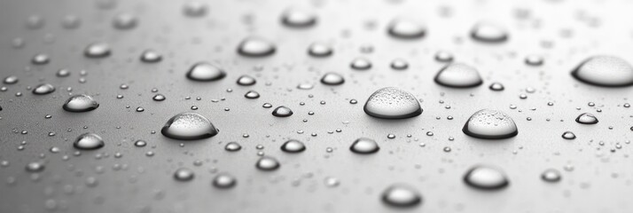 Water Droplets on a Shiny Surface