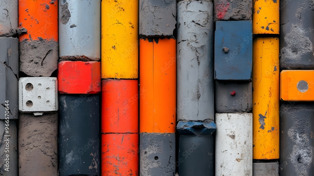 Poster Close up View of Diverse Geological Core Samples Extracted from Deep Drilling Project in Russia