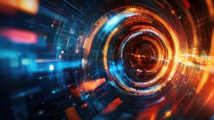 Obraz premium Abstract Digital Art - Futuristic Concept