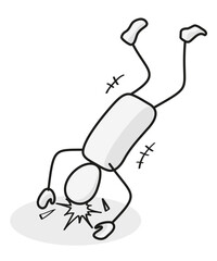 Isometric stick man figure story set characters