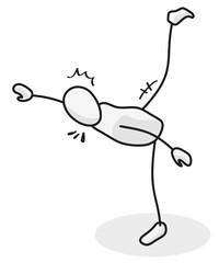 Isometric stick man figure story set characters