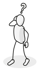 Isometric stick man figure story set characters