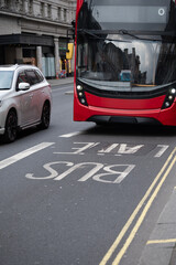 Transportation in London city, roads, road signes, street signes, warnings, indicating of directions in Great Britain, city life in England