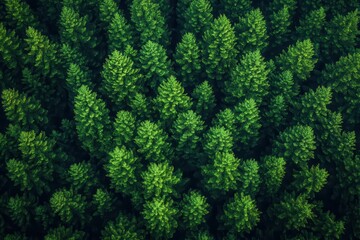 breathtaking aerial view of an endless emerald forest canopy lush treetops stretch to the horizon creating a mesmerizing tapestry of vibrant greens and intricate textures