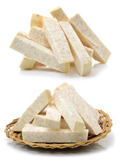 Taro isolated on white background