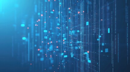 Background Abstract for Blue colored Tech Finance Fintech Pixel Pattern. Abstract Business Tech Science Vector Backdrop