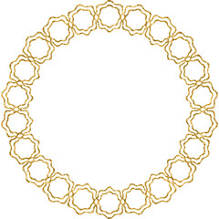 Intricate Gold Glitter Pattern Circle Shape