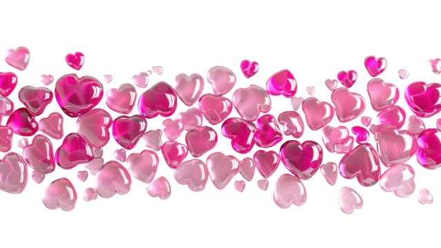 Vibrant pink heart pattern