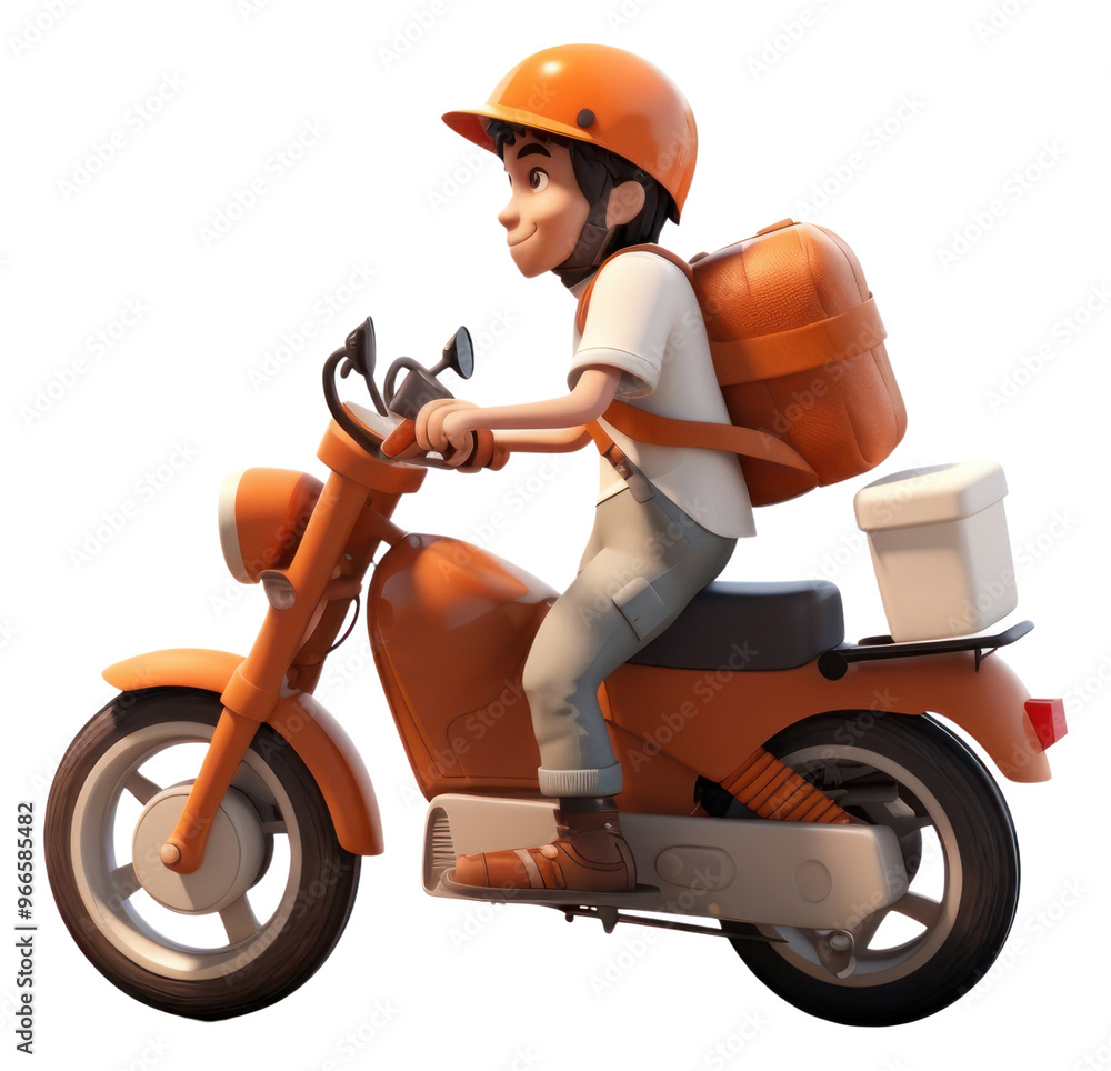 Poster PNG Motorcycle vehicle scooter cartoon.