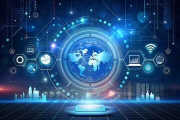Fototapeta premium High-Quality Digital Technology Backgrounds Modern and Futuristic Designs for Your Projects 