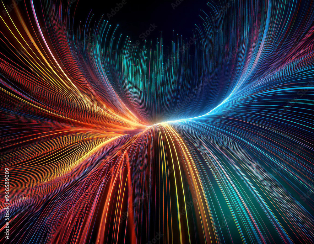Poster dynamic data stream background