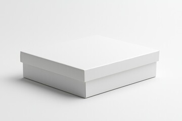 Fototapeta premium White Cardboard Box on a White Background