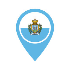 San Marino flag location icon