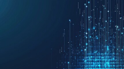 Background Abstract for Blue colored Tech Finance Fintech Pixel Pattern. Abstract Business Tech Science Vector Backdrop