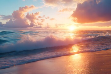 Sunset Guitar by the Ocean
