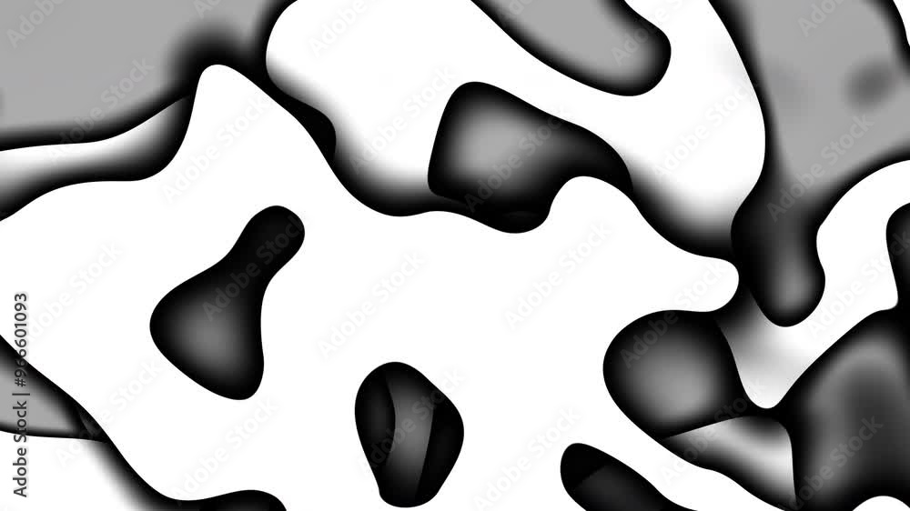 Poster 3D abstract background with paper cut shapes. Looping seamless footage layout for business presentations. White and gray carving art