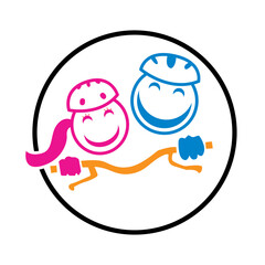 Bike and Kid logo PNG