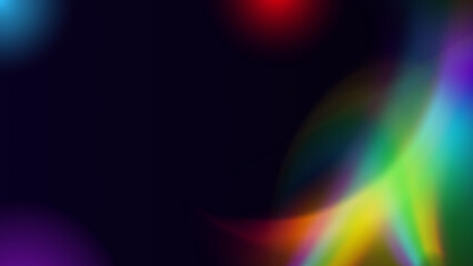 Horizontal Abstract background with colorful futuristic wave lines