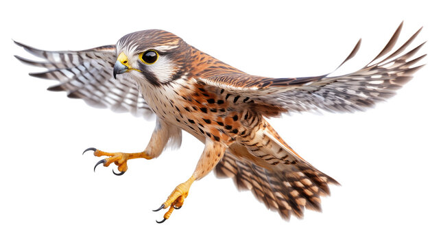 Kestrel on a transparent background
