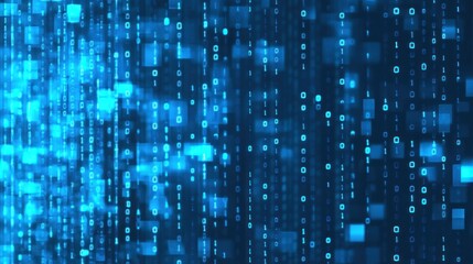 Background Abstract for Blue colored Tech Finance Fintech Pixel Pattern. Abstract Business Tech Science Vector Backdrop