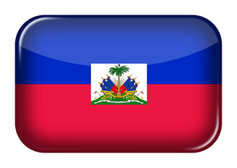 Obraz premium Haiti web icon rectangle button