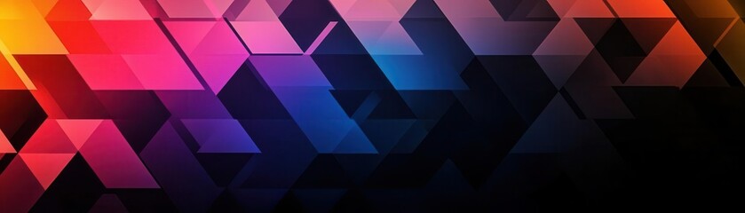 Obraz premium Prismatic triangles with dark shadows and highlights, abstract geometric pattern, vibrant background