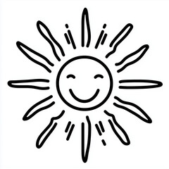 Fototapeta premium Radiant Sun Icon: Vibrant Celestial Graphics for Sunny and Bright Themes