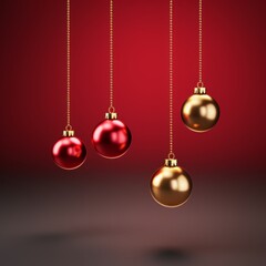 a bunch of Christmas balls hanging on a string