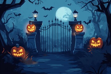 halloween background with pumpkin
