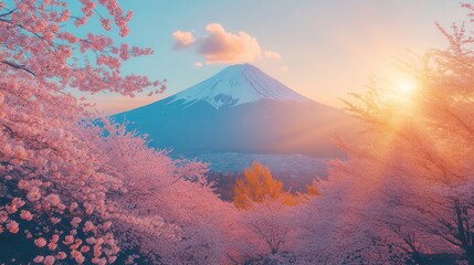 Fototapeta premium Mount Fuji in Bloom