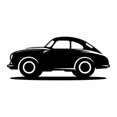 Vintage Classic Car Silhouette for Retro Automotive Design