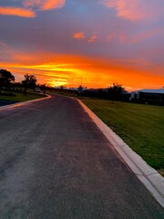 Fototapeta premium sunset on the road