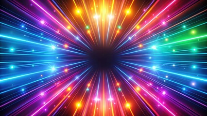 Fototapeta premium Abstract neon glowing colorful beams background , neon, glowing, colorful, beams, background,abstract, vibrant, electric