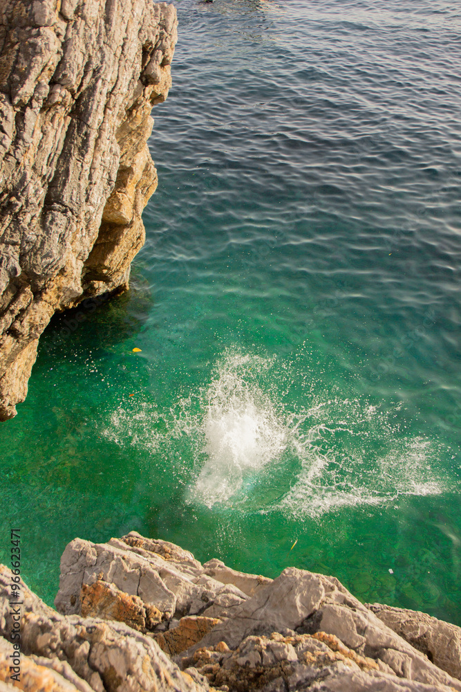 Wall mural jump into the sea