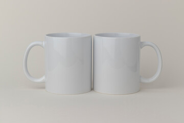 Mug Mockup, 11oz Coffee Mug Mockup, Couple's Mug Mockup, Cozy Mug, Modern Mug Mockup, Minimal Styled Stock, Ceramic Mug, POD, Beige Background,