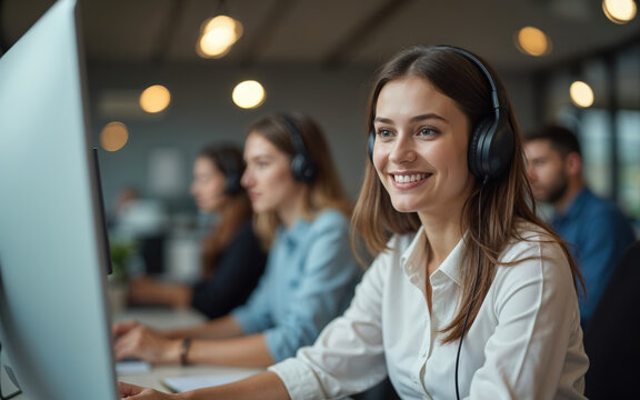 representative with headset