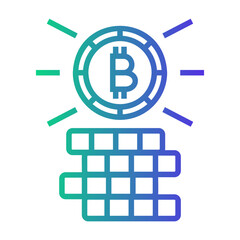 capital crypto Line Gradient Icon