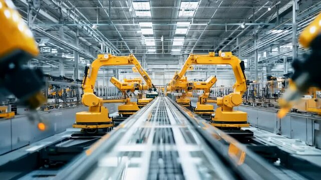 Industry technology in advanced manufacturing, factory production and robotics